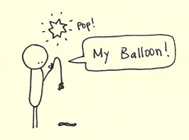 Popped balloon